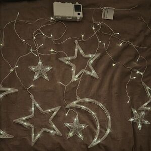 Star and Moon Curtain String Lights